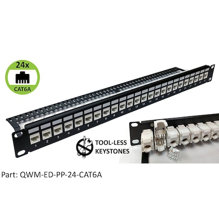 Electriduct Electriduct Keystone Patch Panels QWM-ED-PP-24-CAT6A